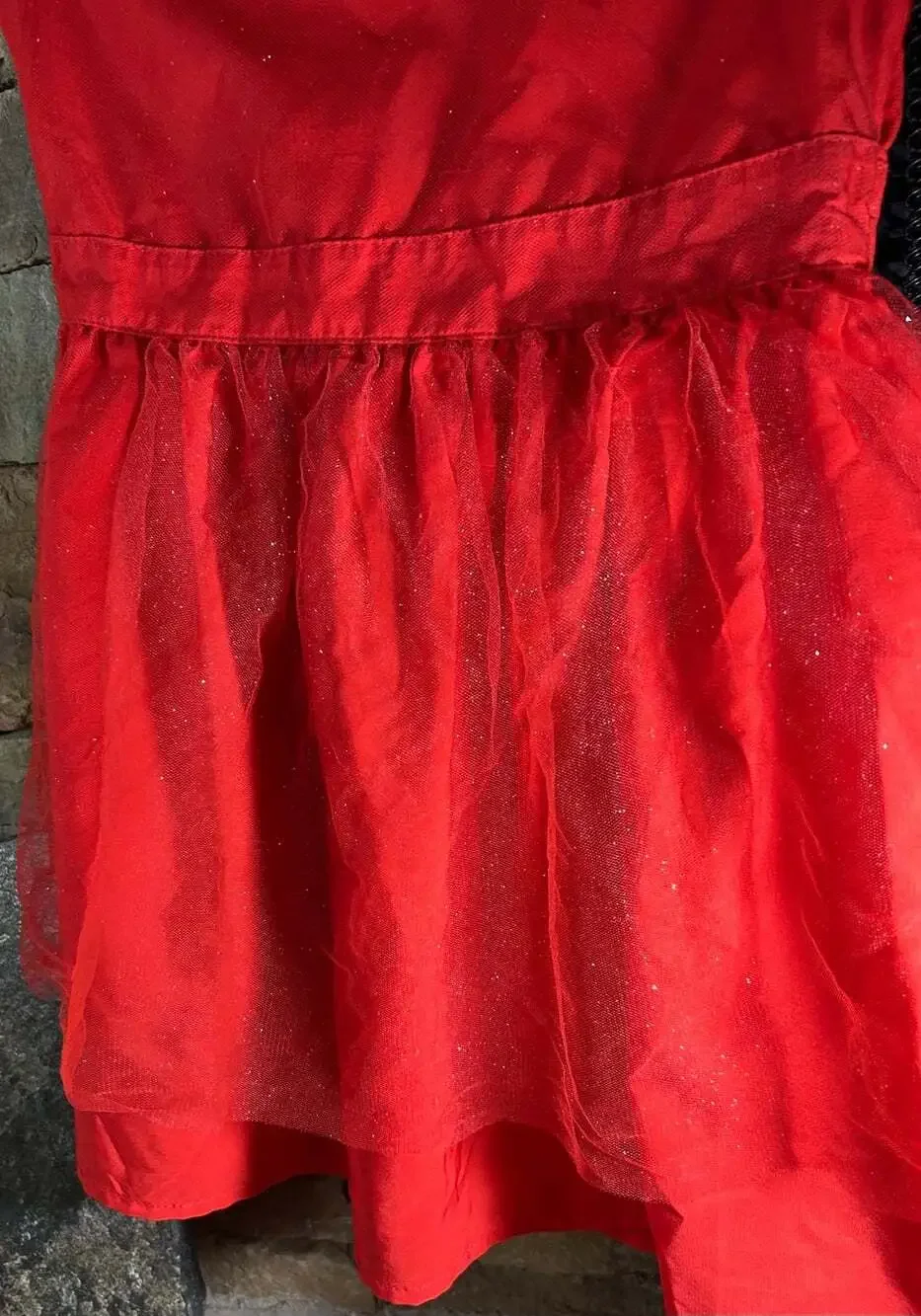 Carter’s Girls 5T Red Dress with sparkling tule Christmas